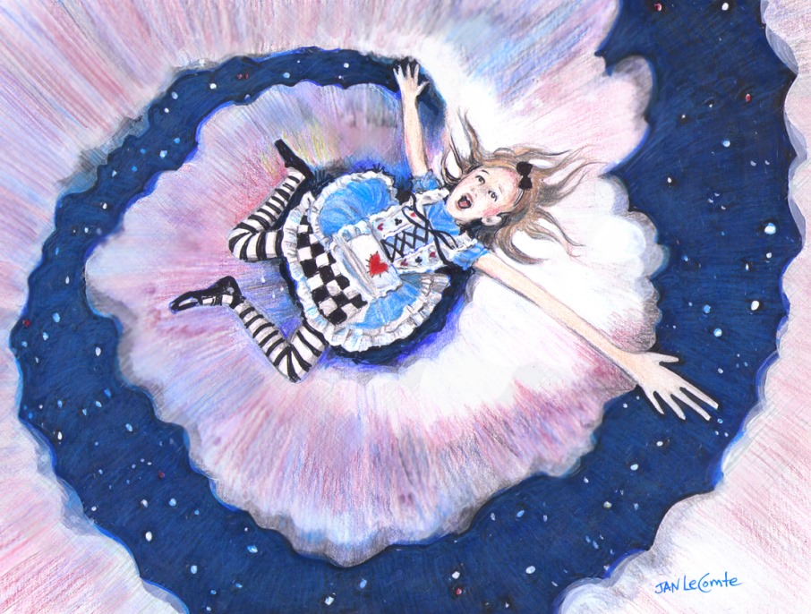 Alice falling down the rabbit hole, LeCompte