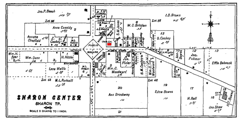 1897 Map of Sharon Center (Medina County, OH)