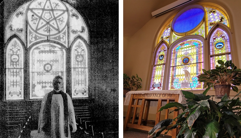 Original 5-pointed star windows & removed